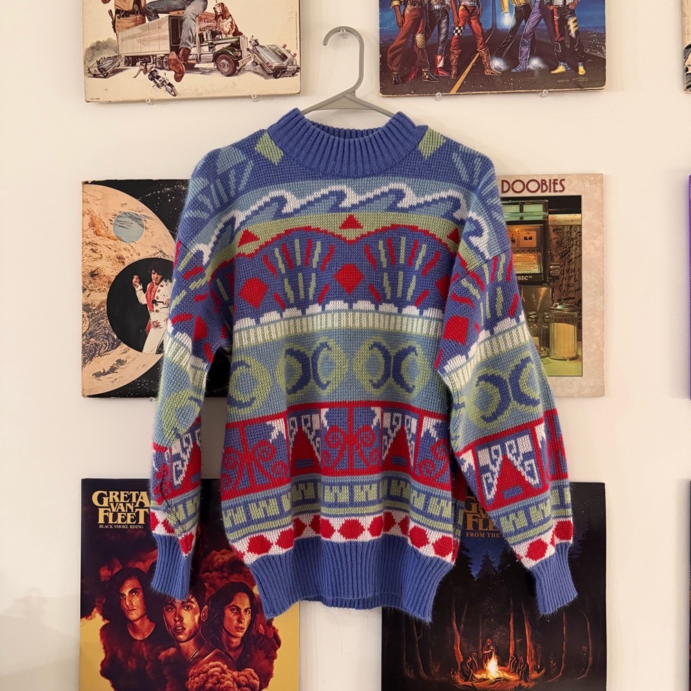 Colorful Geometric Pattern Sweater